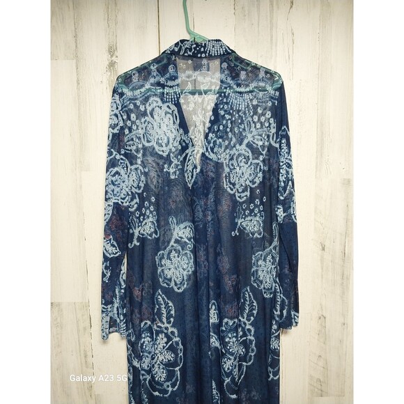 Rabbit Rabbit Rabitt 90s Floral Gauzy Kimono Duster 14M - Picture 7 of 9